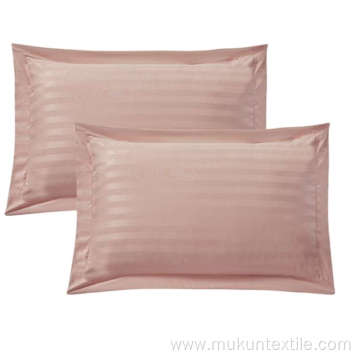 Custom 100% Polyester Microfiber stripe Satin Pillowcase